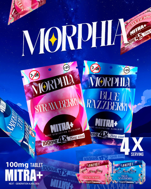 MORPHIA MITRA + NEXT - GENERATION ALKALOIDS 100MG TABLET 4X SERVING 25MG SERVING | DISPLAY OF 20 (MSRP $)