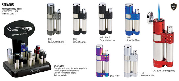 VECTOR STRATOS - WIND RESISTANT JET TORCH ALTITUDE (FEET) 12k FLAMES 1 (MSRP $29.95)