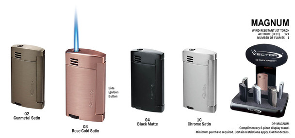 VECTOR MAGNUM - WIND RESISTANT JET TORCH ALTITUDE (FEET) 14k FLAMES 1 (MSRP $29.95)