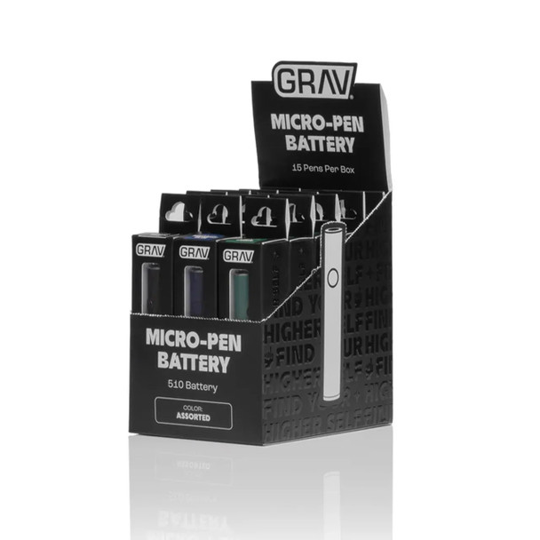GRAV - MICRO-PEN BATTERY ASSORTED COLOR | DISPLAY OF 15 (MSRP $)