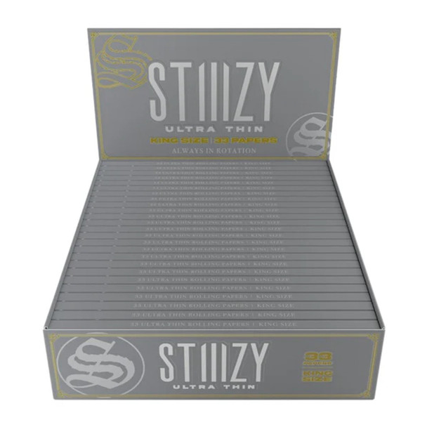 STIIIZY - ULTRA THIN ROLLING PAPERS KING SIZE 33ct | DISPLAY OF 24 (MSRP $3.00each)