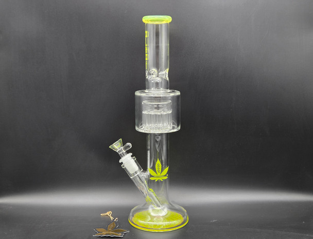 ALEAF GLASS - 14" FANCY TUBE with TREE PERC WATERPIPE - AL6232 (35591) | ASSORTED COLORS (MSRP $120.00)