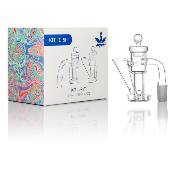 ALEAF KIT "DRIP" QUARTZ SPINNER KIT 14 MALE / 90 DEGREES - ALD1036 (35570) | ASSORTED COLORS (MSRP $25.00)