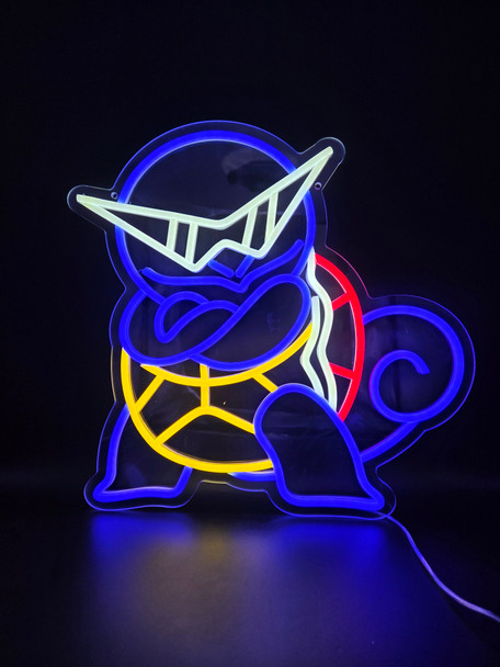SQUIRTLE NEON DISPLAY FOR FRONT DOOR DISPLAY - POSTER107-J | SINGLE (MSRP $)