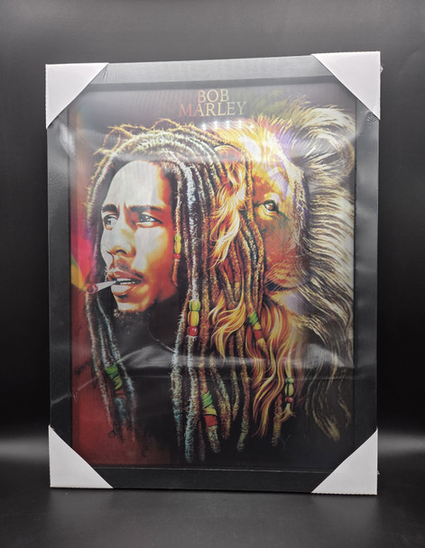 BOB MARLEY - 3D POSTER DESIGN with FRAME 12x6 (POSTER100-52) | SINGLE (MSRP $16.00)