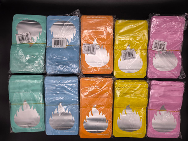 MYLER NEW STORAGE BAGGIES 3.5GM - DIFFERENT COLORS | DISPLAY OF 50 (MSRP $each)