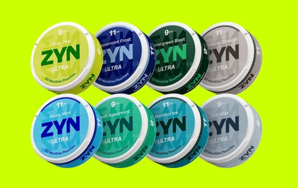 ZYN ULTRA NICOTINE POUCHES FLAVOR | DISPLAY OF 5 CANS (MSRP $)