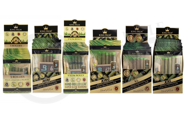 KING PALM - 5 Pack PRE-ROLLED CONES with BOVEDA | DISPLAY OF 15