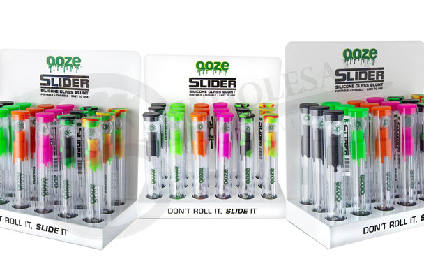 OOZE SLIDER SILICONE GLASS BLUNT - ASSORTED COLORS | SINGLE (MSRP $8.00each)