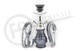 PEAR HOOKAH 10" 2 HOSE (PEAR 2H)