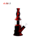 4 IN 1 - SILICONE & GLASS HYBRID WATER PIPE WITH DUAL PERCOLATORS | SINGLE ASSORTED