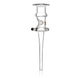 ALEAF 5" HAT GLASS STRAW - DAB STRAW (19459) | ASSORTED COLORS (MSRP $30.00)