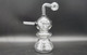 6" GLASS OIL BURNER 3pc WATERPIPE (19465) | ASSORTED COLORS (MSRP $10.00)