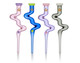 ALEAF - 8" WINDING GLASS STRAW - DAB STRAW (24028) | ASSORTED COLORS (MSRP $30.00)