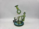 ALEAF GLASS - 8" CRYSTAL SUN RECYCLER WATERPIPE - AL6222 (35521) | ASSORTED COLORS (MSRP $90.00)