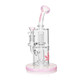 ALEAF GLASS - 10" BENT NECT TWIN PERC GLASS WATERPIPE - AL2130 (35625) | ASSORTED COLORS (MSRP $120.00)