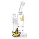 ALEAF GLASS - 9.5" DUAL TORNADO WATER PIPE - AL6227 (35624) | ASSORTED COLORS (MSRP $55.00)