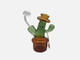 SILO GLASS 6" CACTUS with HAT WATERPIPE - SILO-150 (35499) | ASSORTED COLORS (MSRP $45.00)