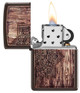 ZIPPO LIGHTER - WOOD MANDALA DESIGN TOFFEE - 49184 (MSPR: $30.95)