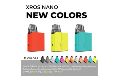 VAPORESSO - XROS NANO 1000mAh POD SYSTEM STARTER KIT with 2 x 2ml  REFILLABLE POD (MSRP $35.00)