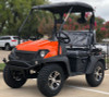 Fully Loaded Cazador OUTFITTER 200 EFI Golf Cart 4 Seater UTV - Orange (Front left View)