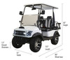 MASSIMO ELECTRIC GOLF CART GMF2X - Size Graphic