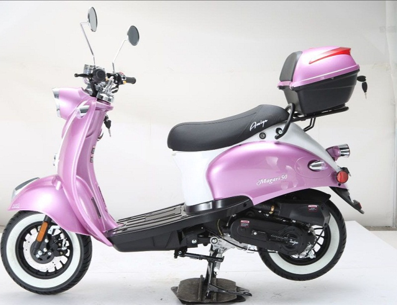 Amigo Magari-50 SA 49cc Moped 4 Stroke Single Cylinder CA Approved - Pink