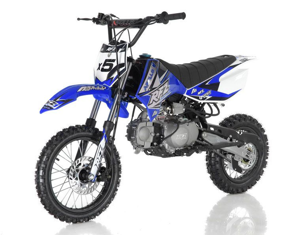APOLLO DB-X5 125cc (Twin-Spare Tubular Frame) MANUAL SHIFT Dirt Bike, 4 stroke, Single Cylinder - BLUE