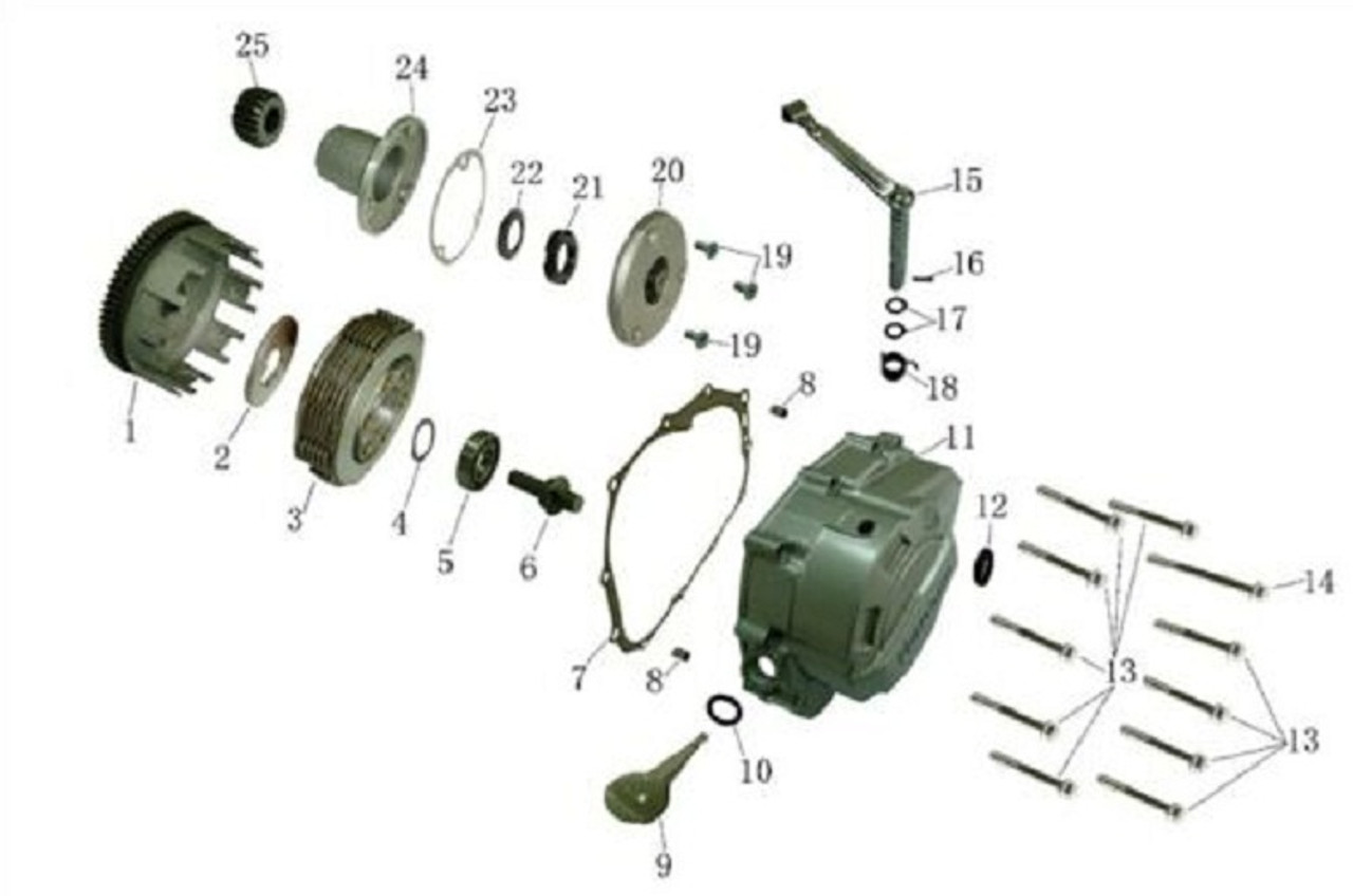 RPS Hawk 250 Main Clutch & Basket Assembly