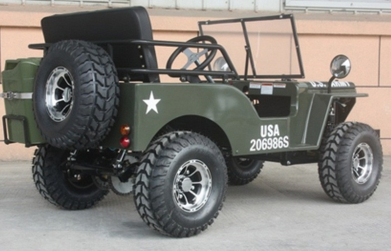 Rps Jeep Off Road 125cc Mini Go Kart With Chrome Rims