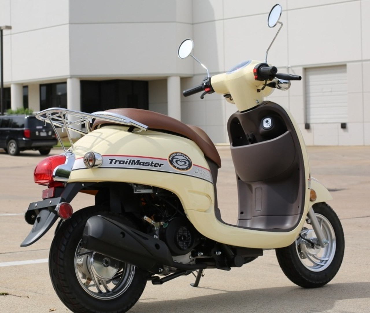 Trail Master Milano 50A Stylish Design Scooter Street Legal with Electric and Kick Start