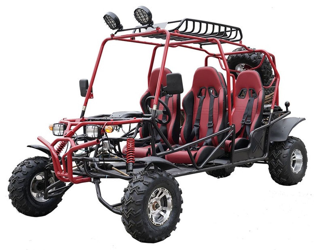 New Vitacci Hummer 200cc 4Seats (TK200GK-6) Go Kart, Air-Cooled, 4 Stroke - RED