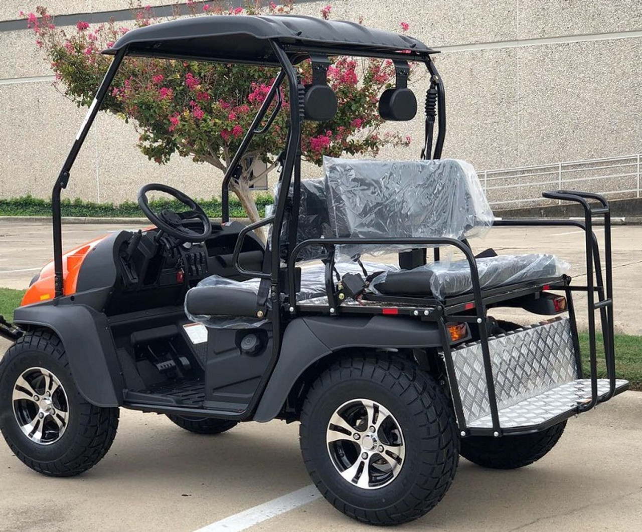 Orange- Fully Loaded Cazador OUTFITTER 200 Golf Cart 4 Seater Street Legal UTV - Fully Assembled and Tested