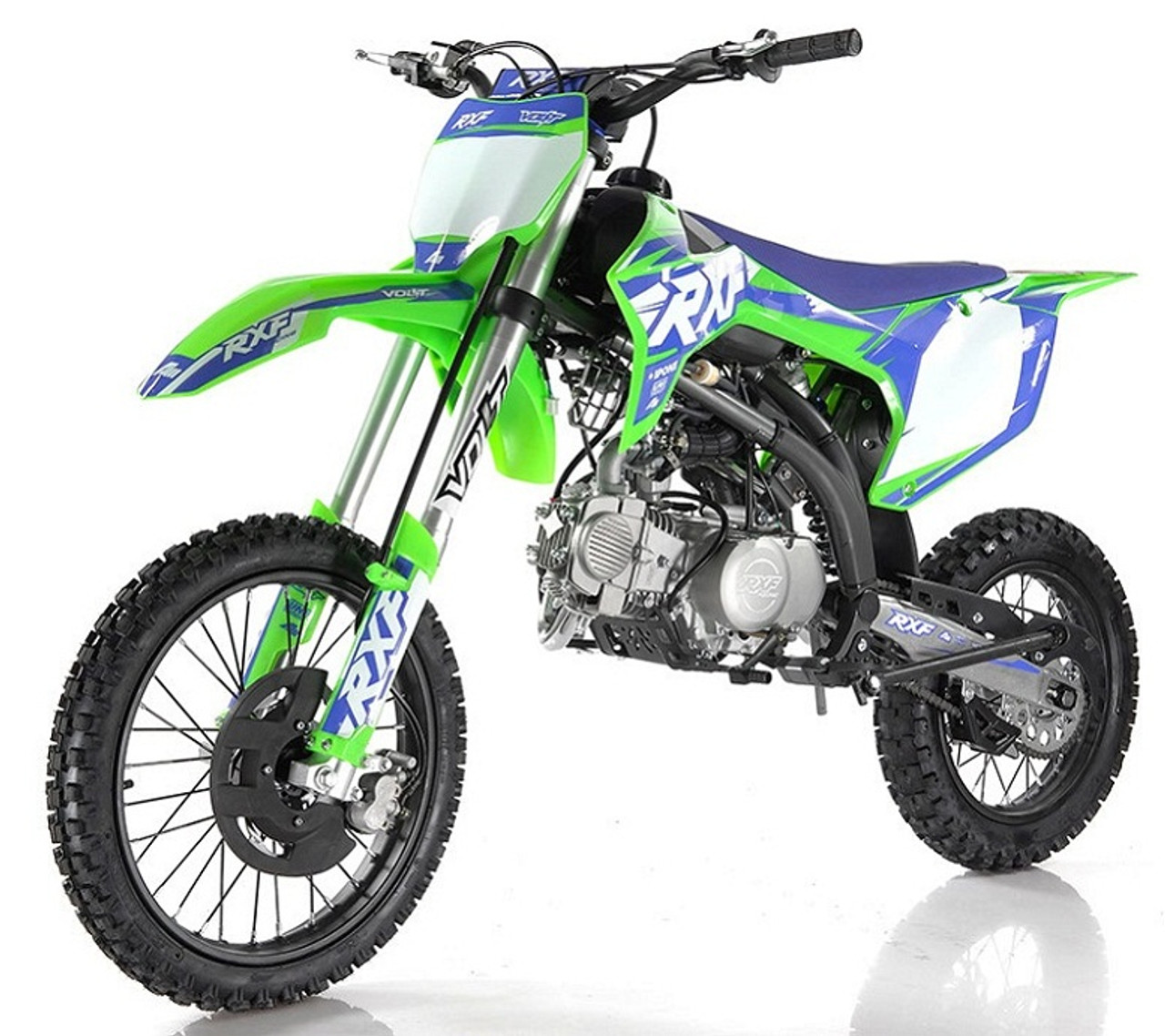 Apollo RXF 150 Freeride 140cc Dirt Bike, Manual Transmission, (17"/14") Tires - GREEN