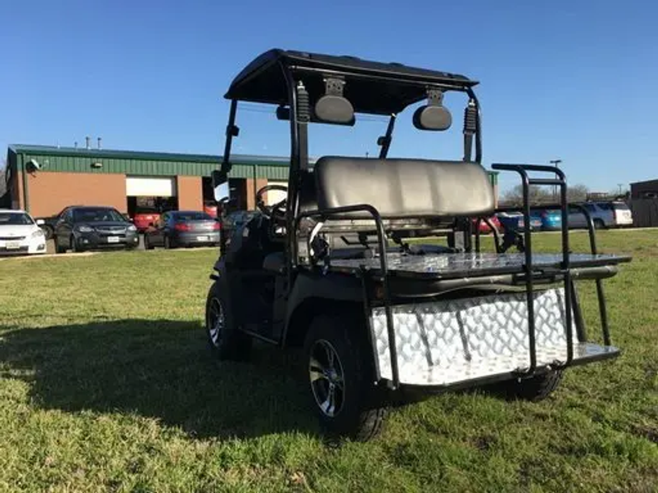 New Trailmaster Taurus 200GV UTV, Gas Golf Cart - Red-Rear-View