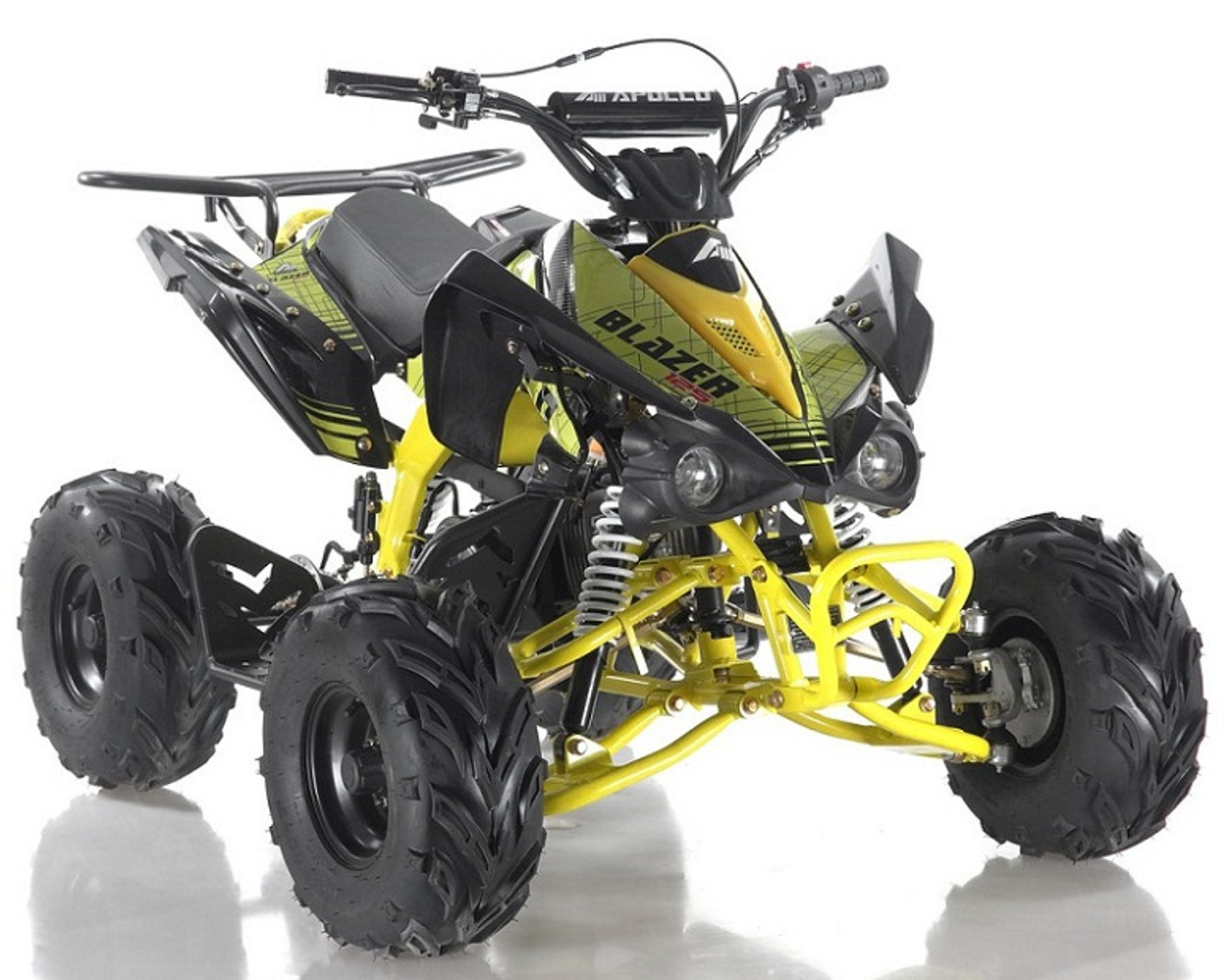 Apollo BLAZER 7 125cc ATV, 7" TIRE, Single Cylinder, Air Cooled, 4 Stroke - Fully Assembled and Tested (yellow)