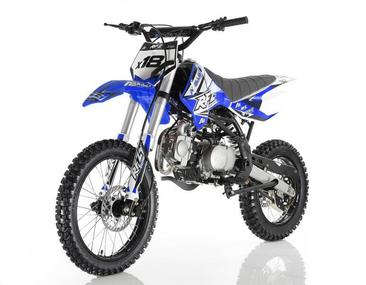 APOLLO DB-X18 125cc RFZ 125cc RACING Dirt Bike, 4 stroke, Single Cylinder - Fully Assembled and Tested - BLUE