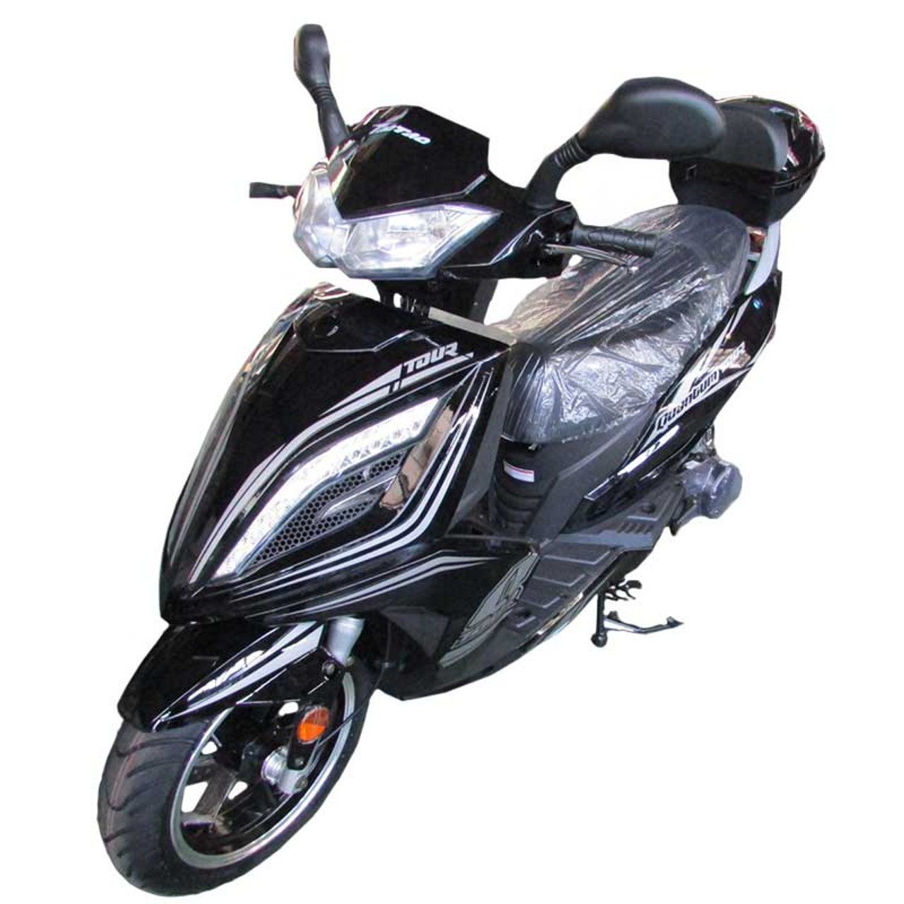 Taotao Quantum Tour 150cc Gas Street Legal Scooter Fully Assembled and Tested - Black