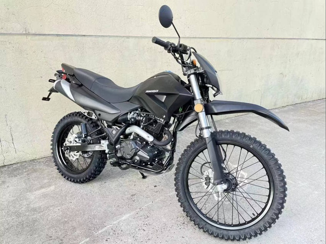 Amigo Baja 250 Enduro Street legal Dirt bike, 4 stroke engine, CARB APPROVED - Black Side view