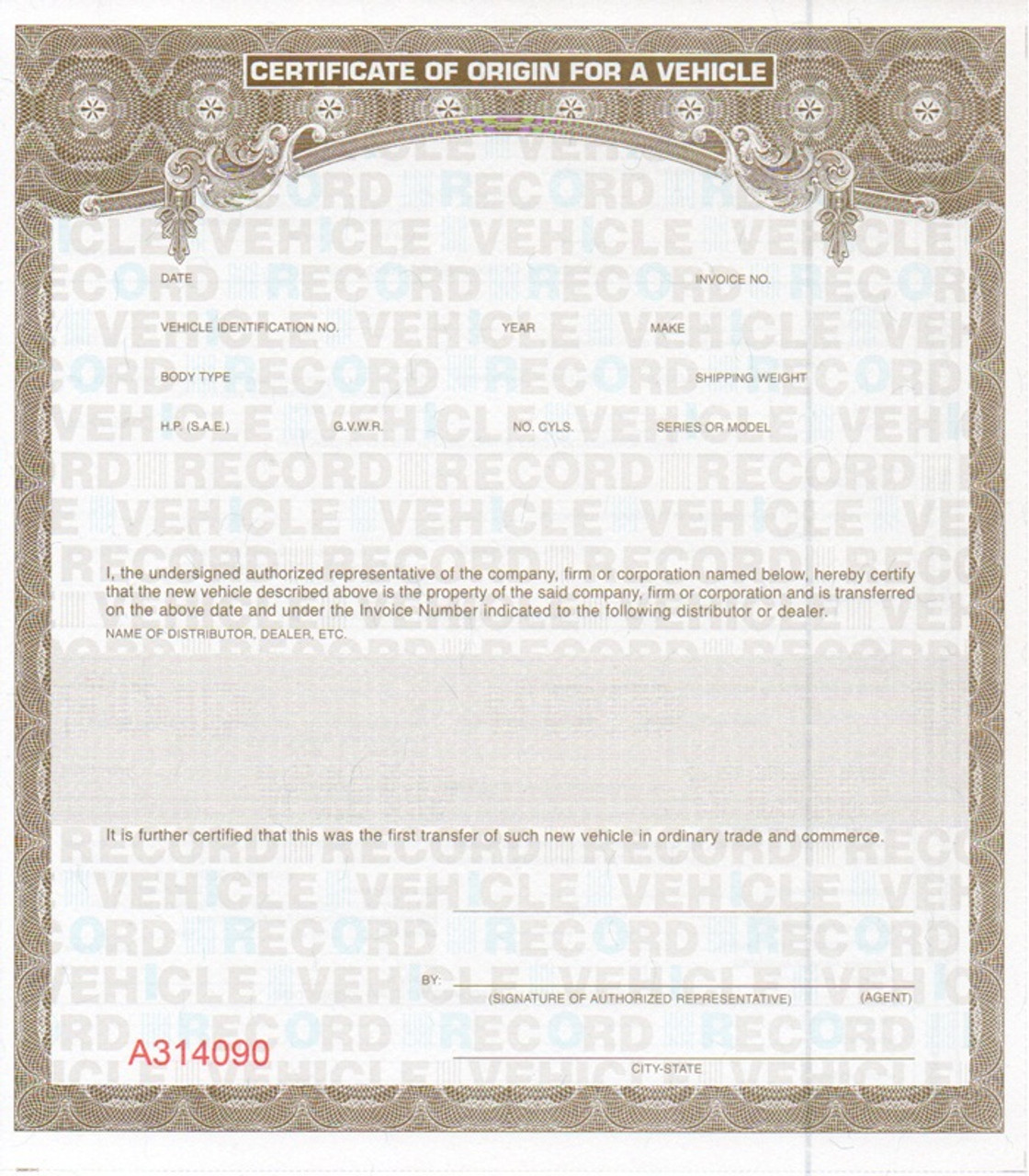 MCO / TITLE PROCESSING