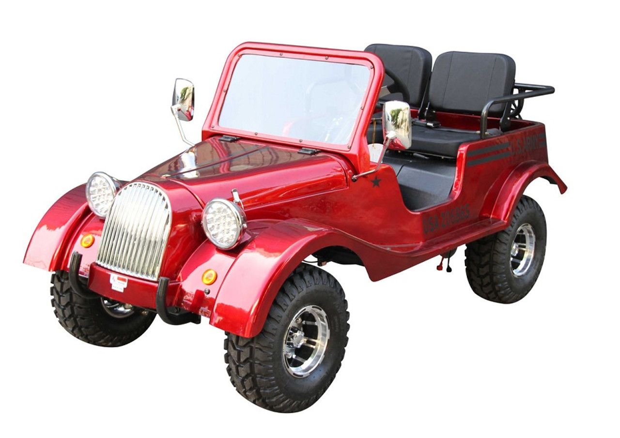 New Vitacci classic Jeep GR-5 125cc, 3-Speed with Reverse, Chrome Rims and Spare Tire