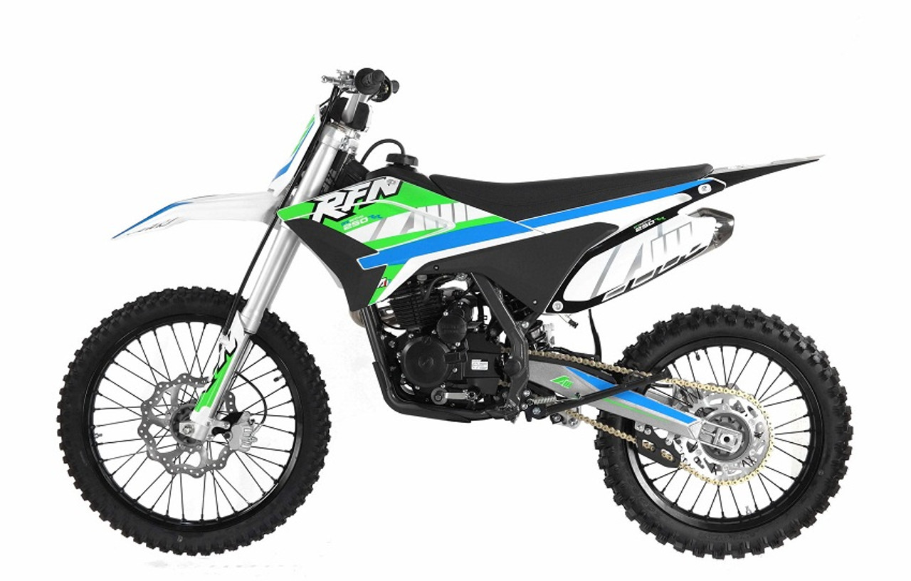 Apollo Thunder RFN 250CC DLX Dirt Bike, With Headlights Offroad Racing