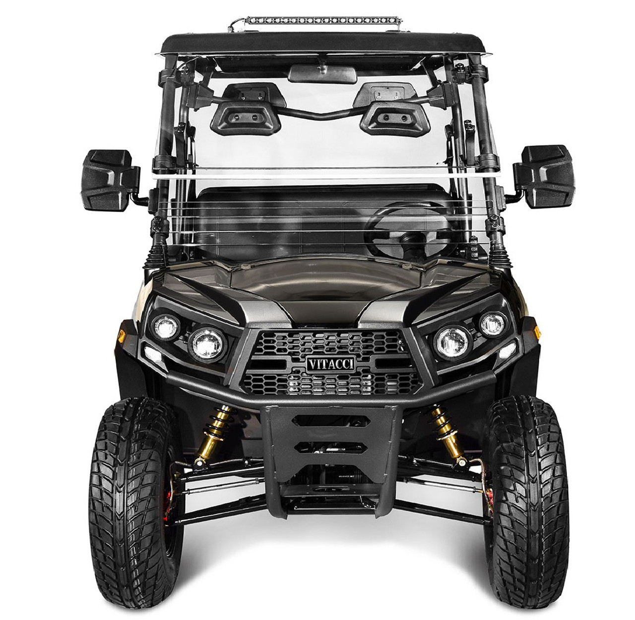 NEW VITACCI ELECTRIC GOLF CART ROVER AUTOMATIC COMES WITH LED BAR WINDSHIELD  - BLACK