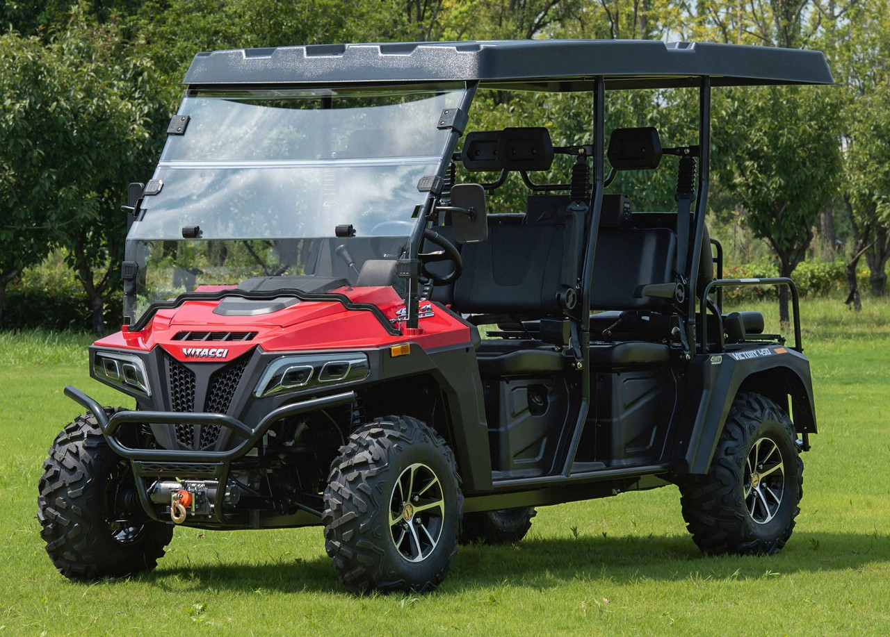Vitacci Victory 450 Max Dlx 6-Seater Golf cart, Single cylinder, four stroke, water cool - Red