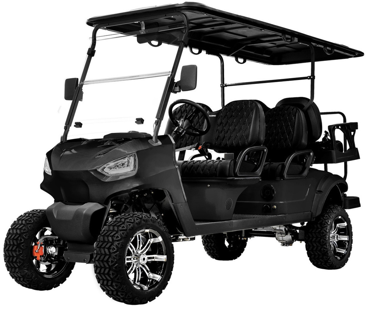 MASSIMO MEV4X ELECTRIC GOLF CART, POWERFUL 48V 5KW MOTOR - BLACK