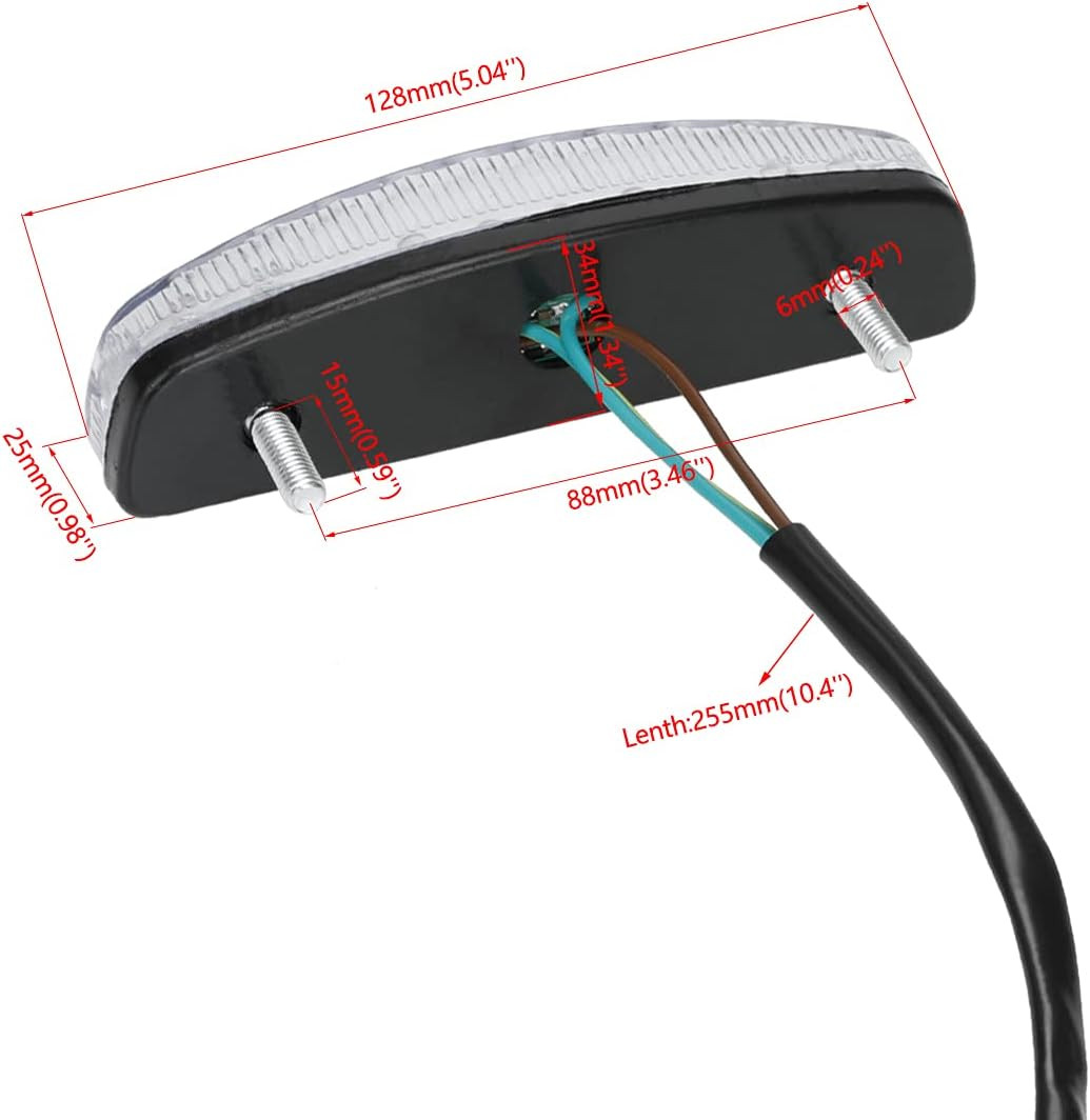 12V Front Head Light Lamp and Rear Brake Tail light for 50cc 70cc 90cc 110cc 125cc Taotao 110B Coolster 3050C Vitacci HAWK Peace Roketa Sunl BMS RPS Raider 6 ICEbear Chinese Quad ATV 4 Wheeler