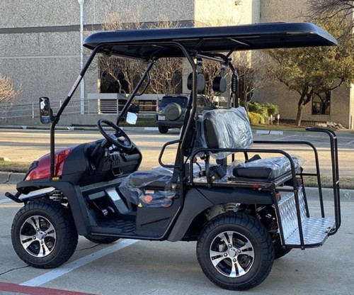 BLUE - Cazador Outfitter 200x Fully Loaded Golf Cart 4 seater burgundy BLUE - Cazador Outfitter 200x Fully Loaded Golf Cart 4 seater burgundy