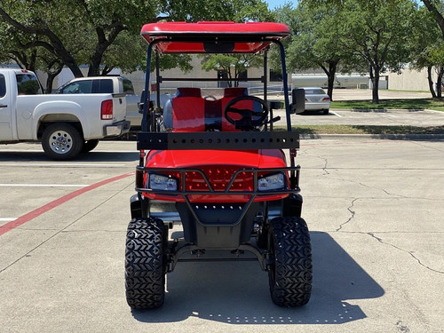 DYNAMIC ENFORCER GOLF CART RED 4 SEATER (FRONT VIEW)