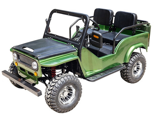 Vitacci Jeep 125cc, 154FMI, XinYuan Go-Kart With Disc Brakes Green assembled 