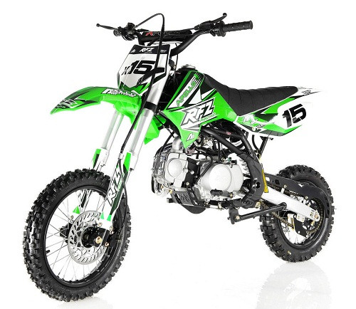 APOLLO DB-X15 125cc Manual Clutch Dirt Bike, 4 Stroke, Single Cylinder - Fully Assembled and Tested - GREEN